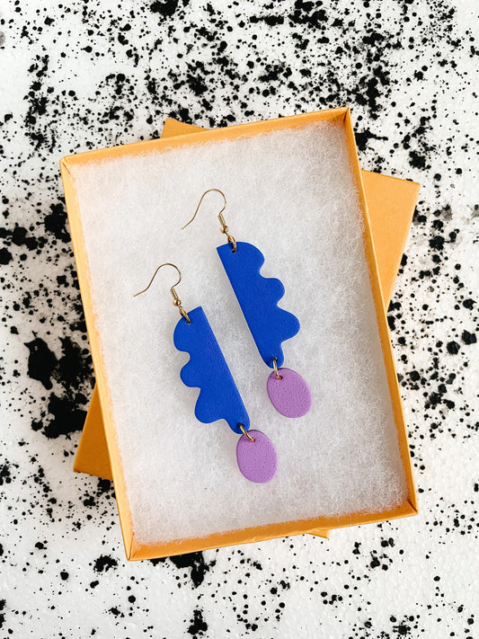 Cobalt Wavy Days Earrings