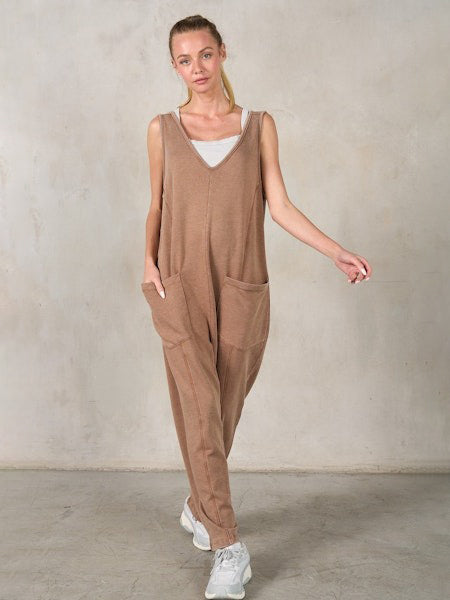 Coffee Slouchy Jumpsuit