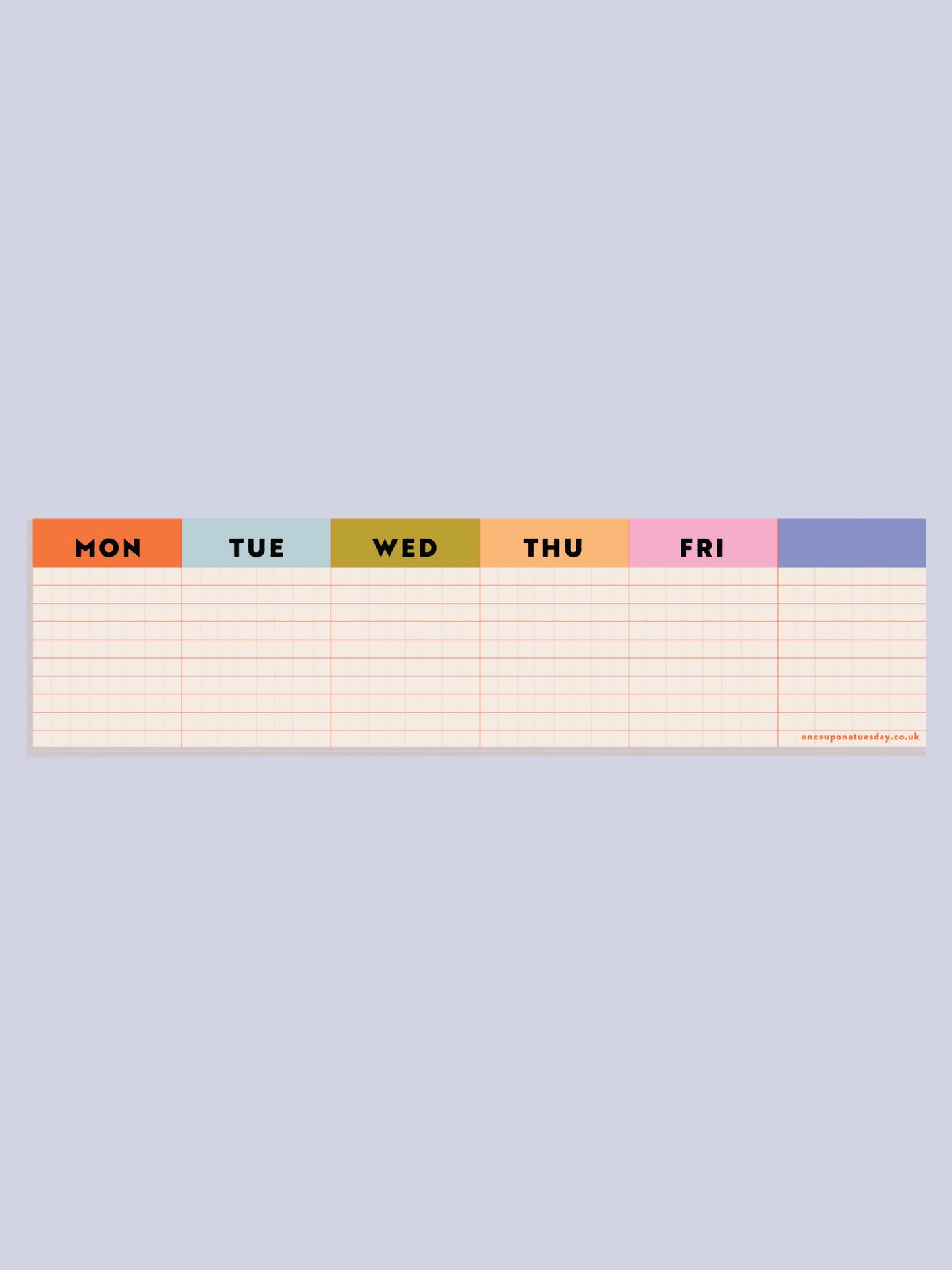 colorful grid keyboard weekly planner pad