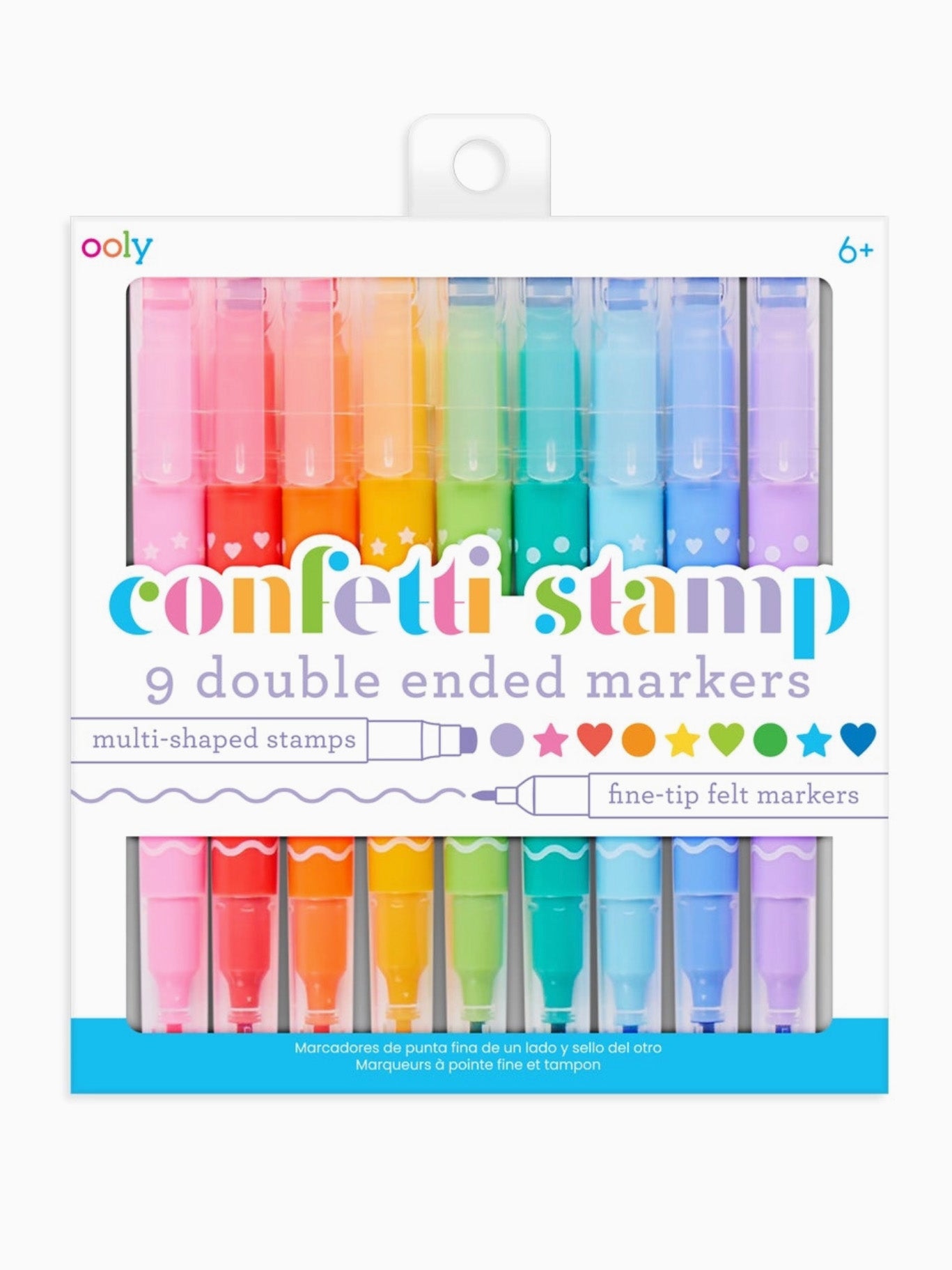 confetti stamp double-ended markers