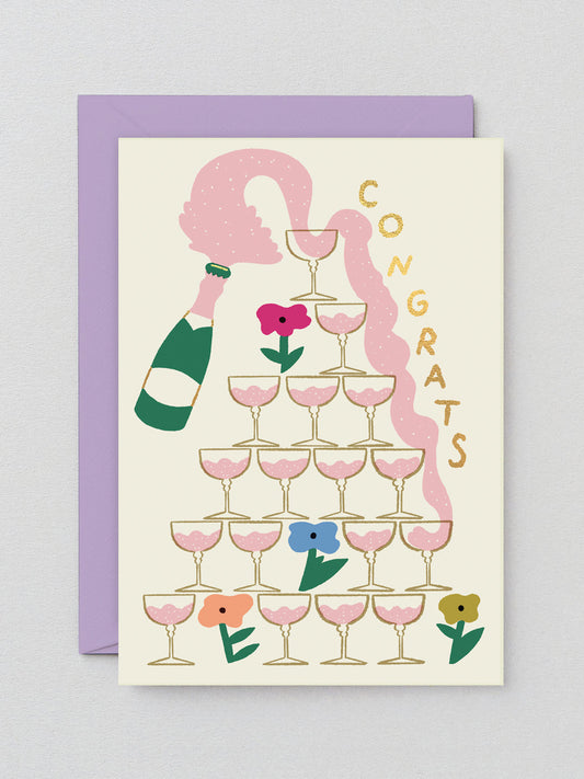Congrats Champagne Card