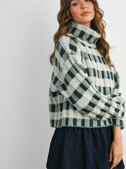 Cool Check Turtleneck