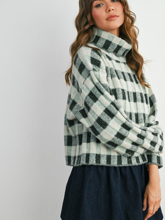 Cool Check Turtleneck
