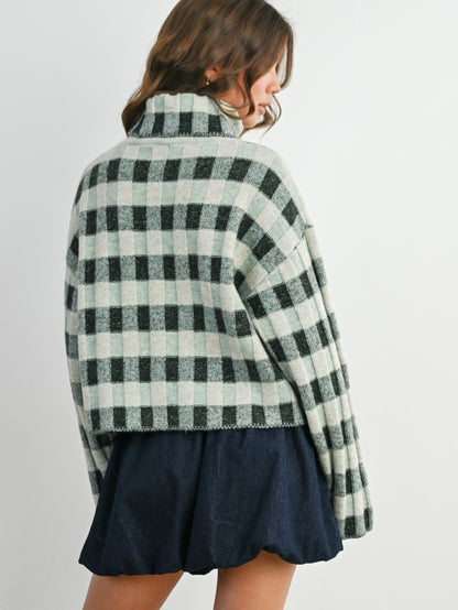 Cool Check Turtleneck