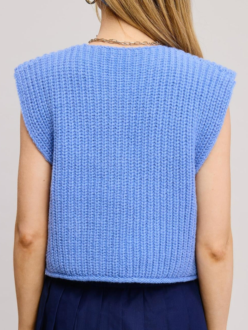 cornflower sweater vest