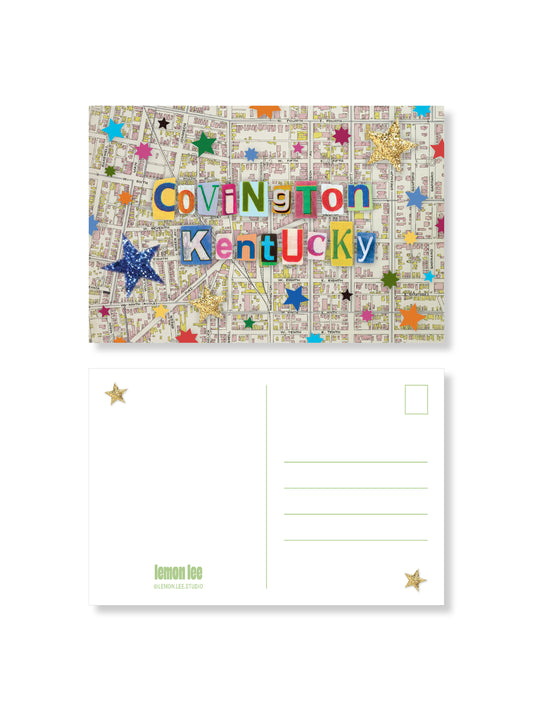 Covington Kentucky Stars Postcard 4x6in