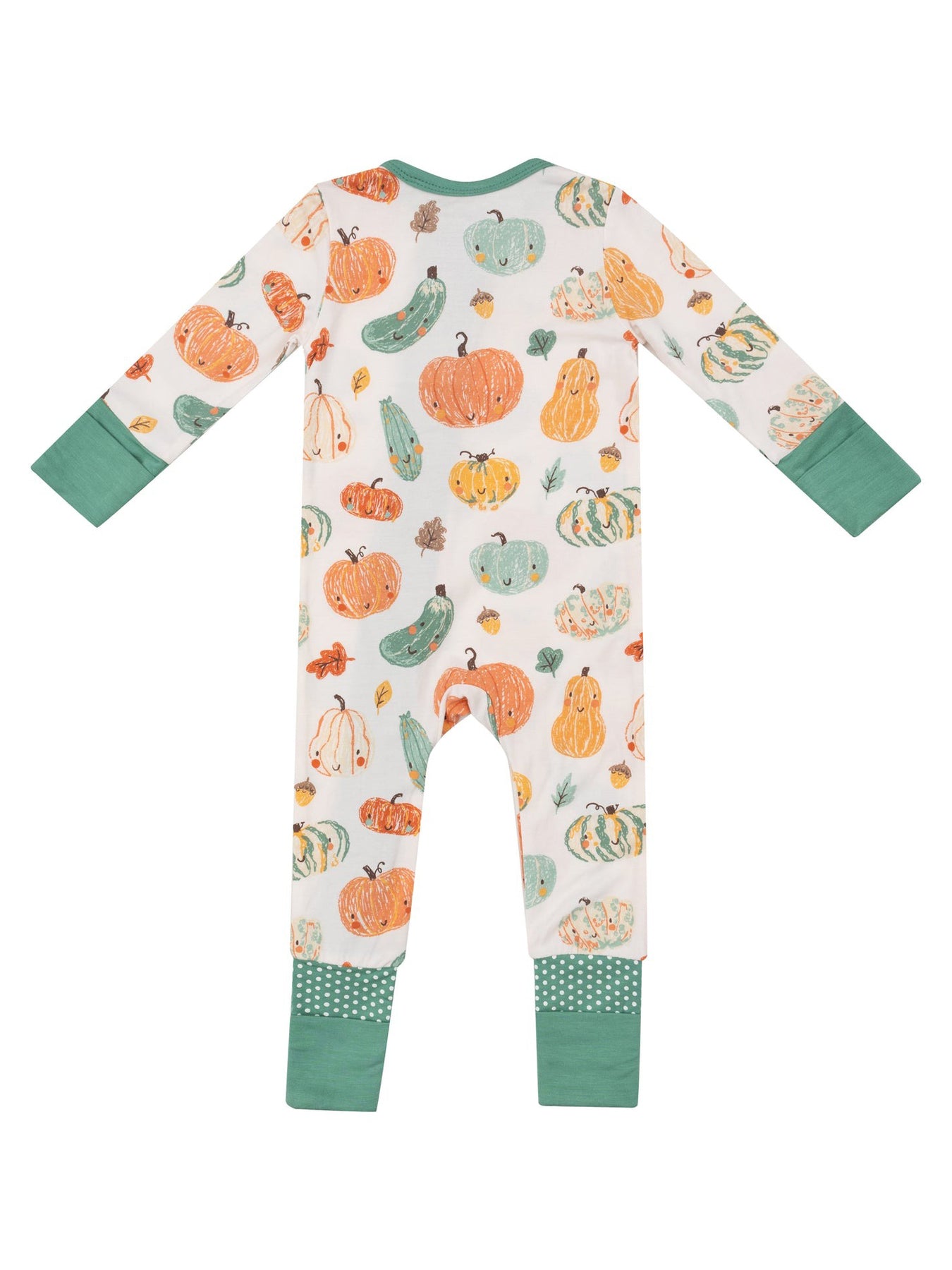 Crayon Pumpkins Zipper Romper