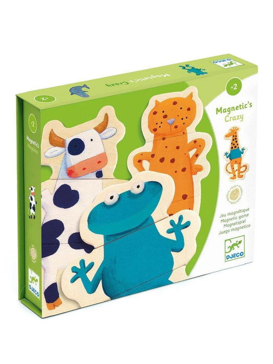 crazy animal mix + match wooden animal magnets