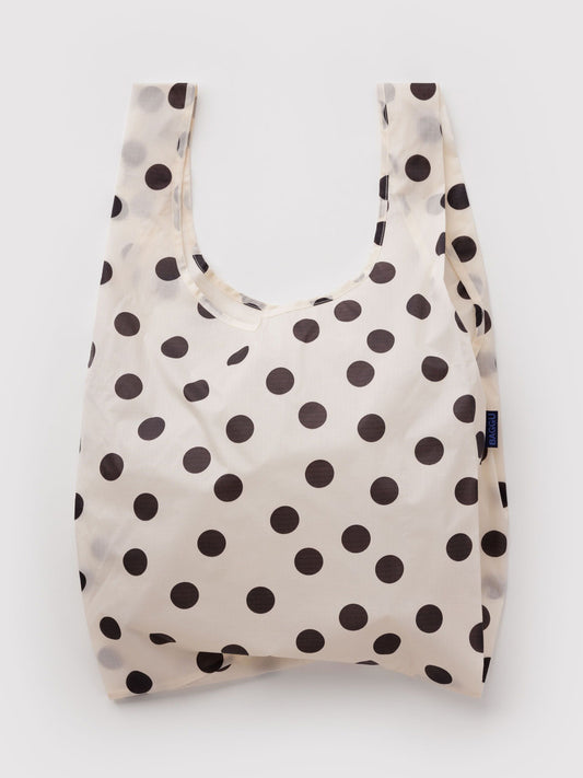 Cream and Black Polka Dot Standard Baggu