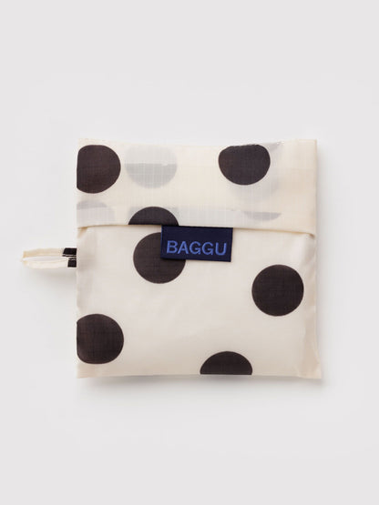 Cream and Black Polka Dot Standard Baggu