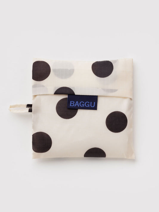 Cream and Black Polka Dot Standard Baggu