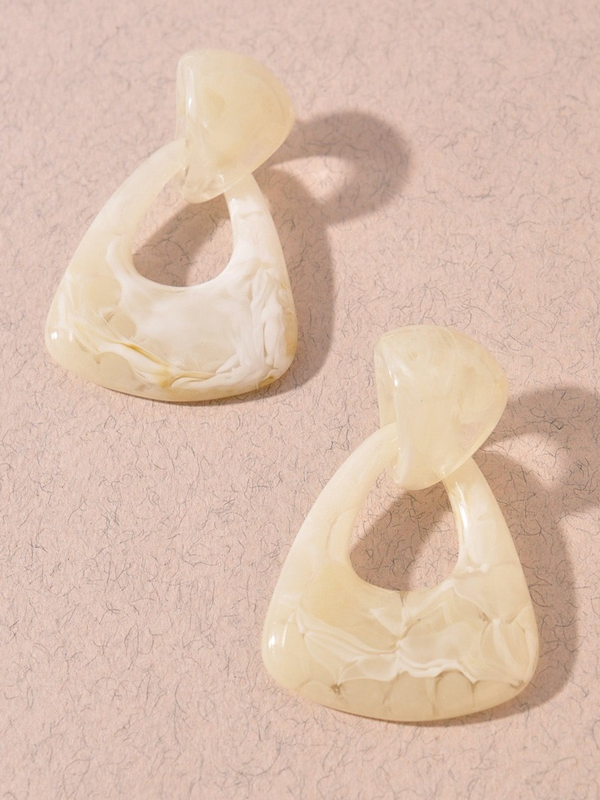 cream brea drop earrings