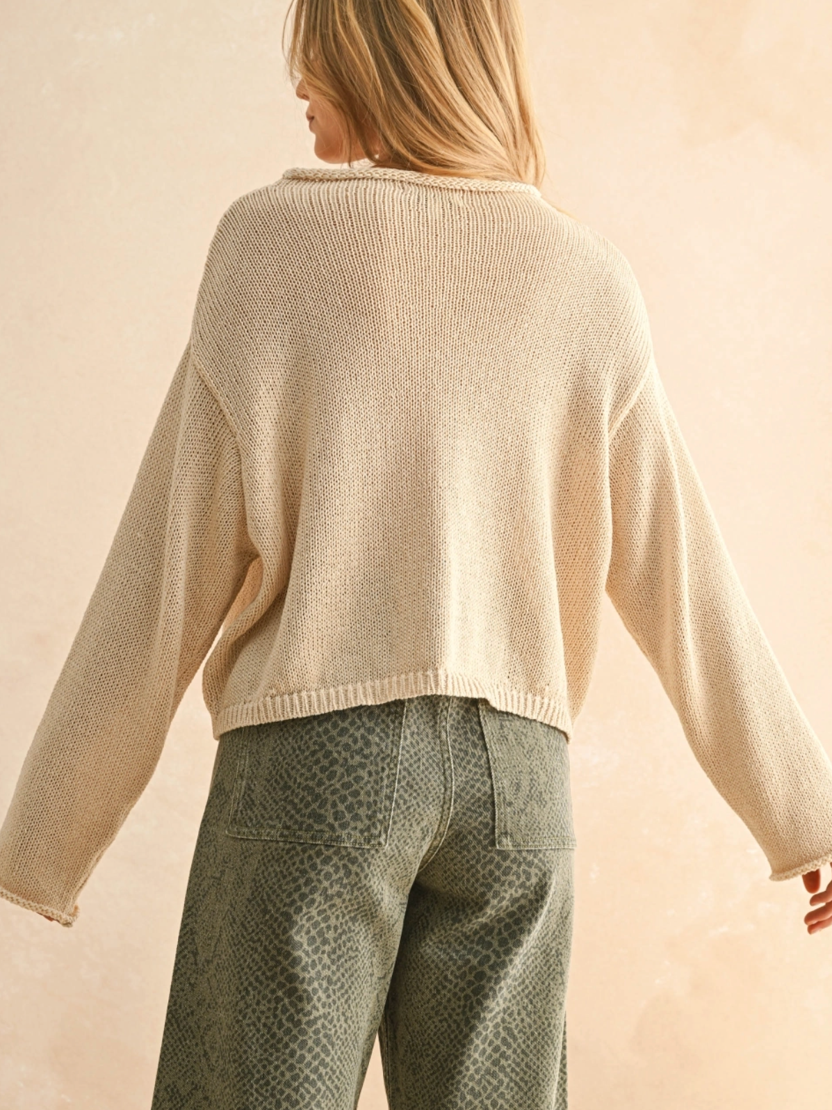 cream emma cropped cardigan