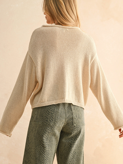 cream emma cropped cardigan