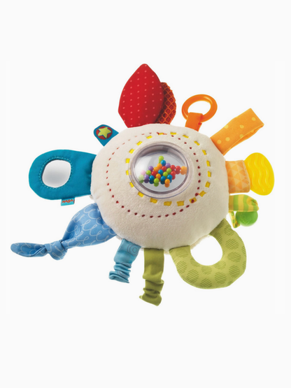 cuddly rainbow activity toy