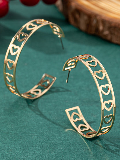 cutout heart hoops