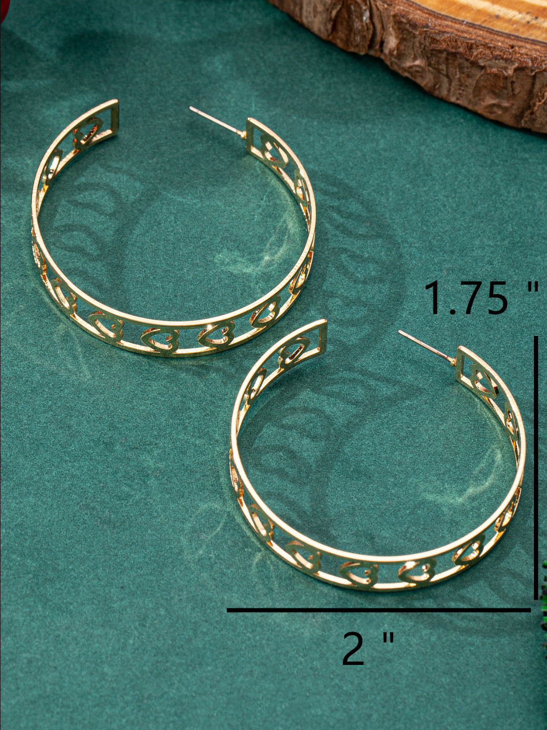 cutout heart hoops