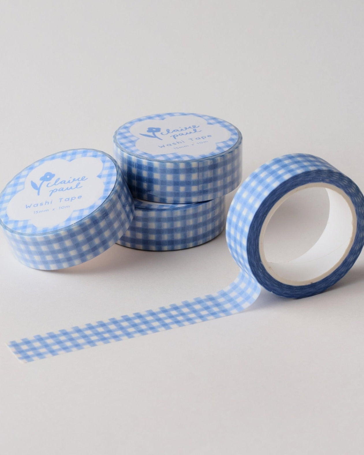 Blue Gingham Washi Tape