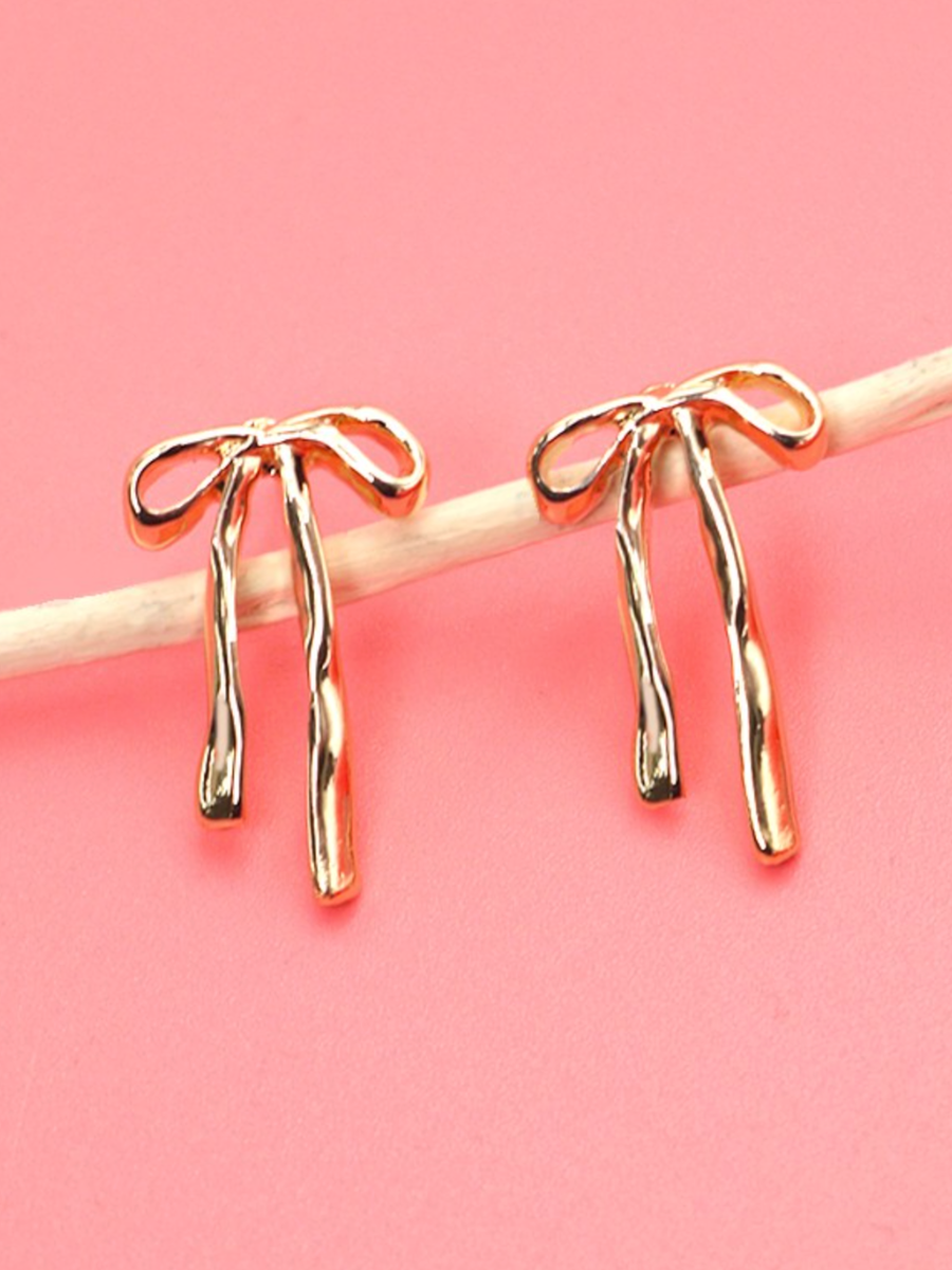 dainty bow studs