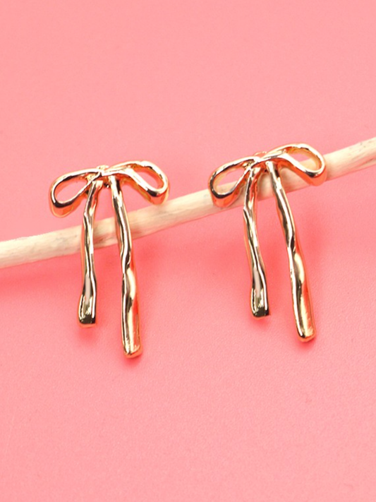 dainty bow studs