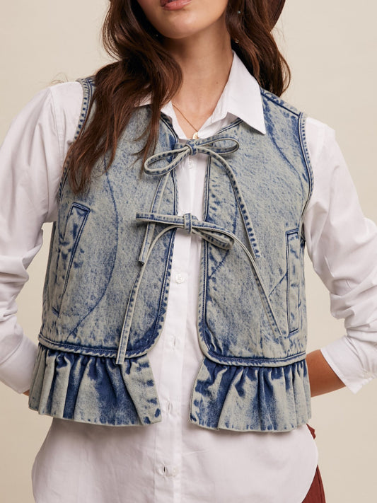 dakota denim vest