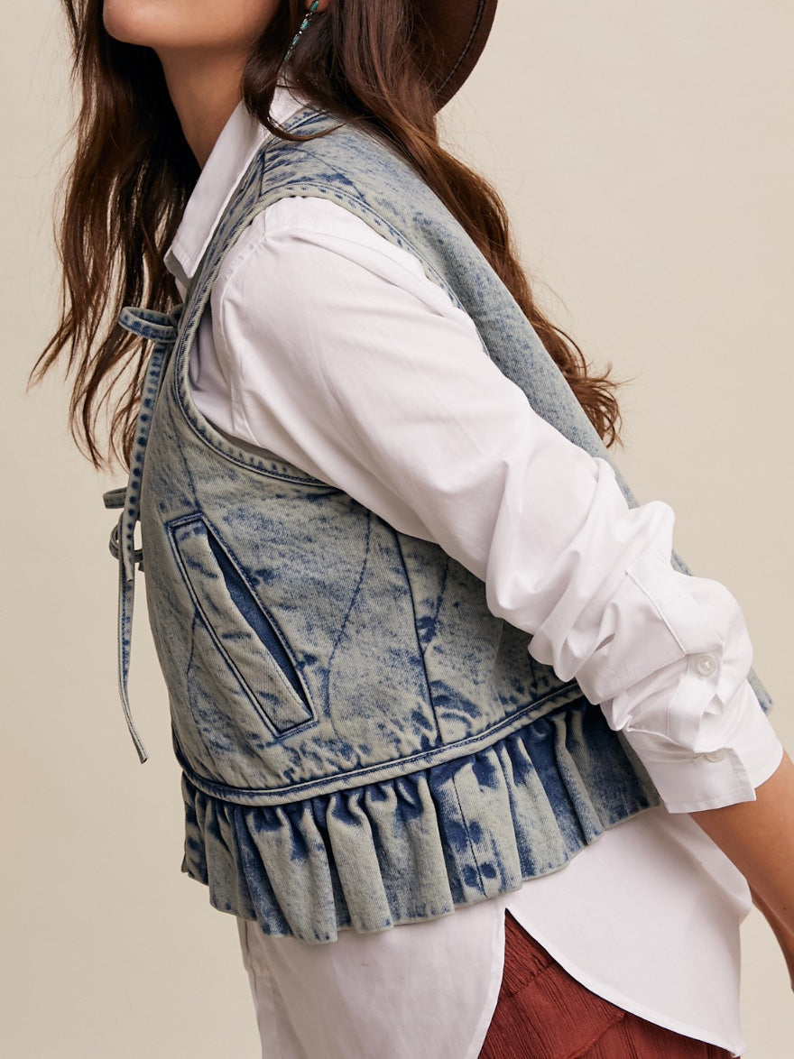 dakota denim vest