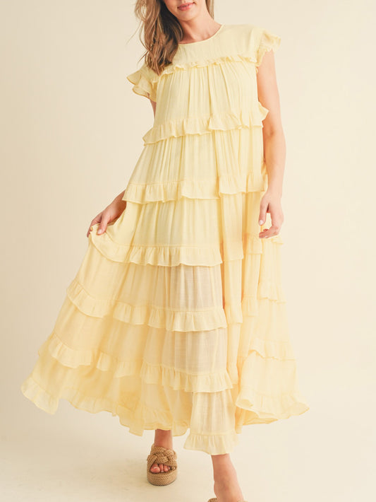 dandelion tiered maxi dress