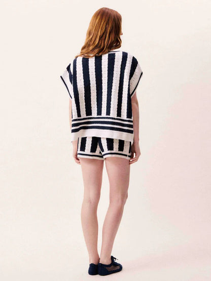 Navy Debbie Top