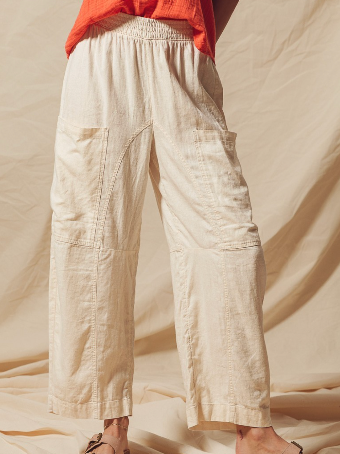 desert sand linen pants