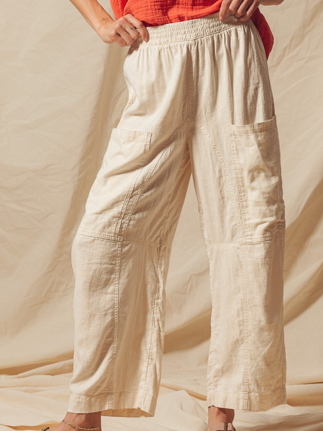 desert sand linen pants