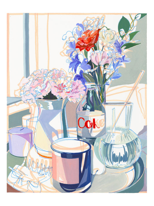 diet coke + flowers print