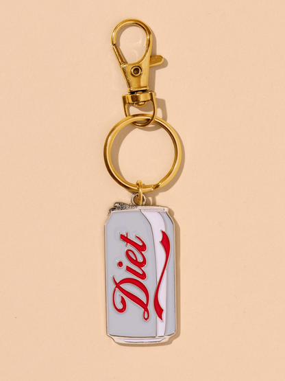 diet soda enamel keychain