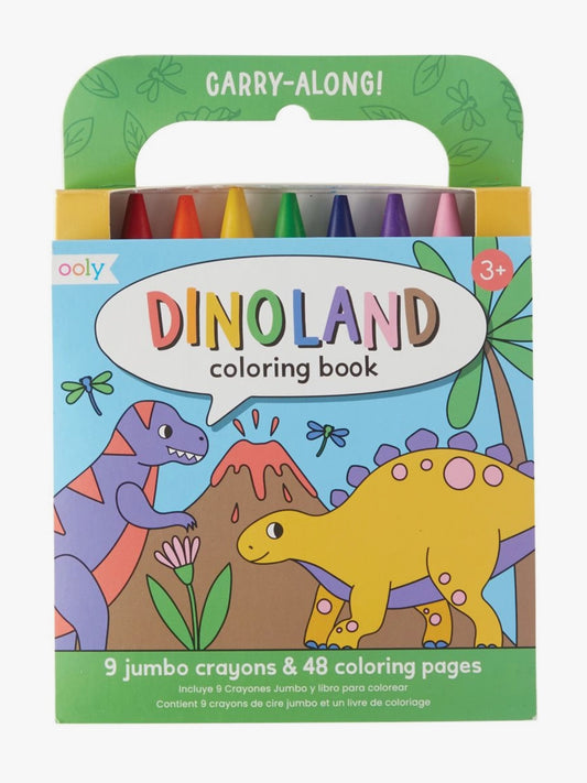 dinoland carry along coloring book