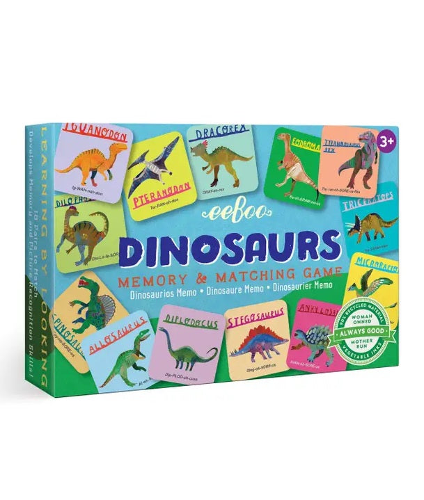 dinosaurs memory + matching game