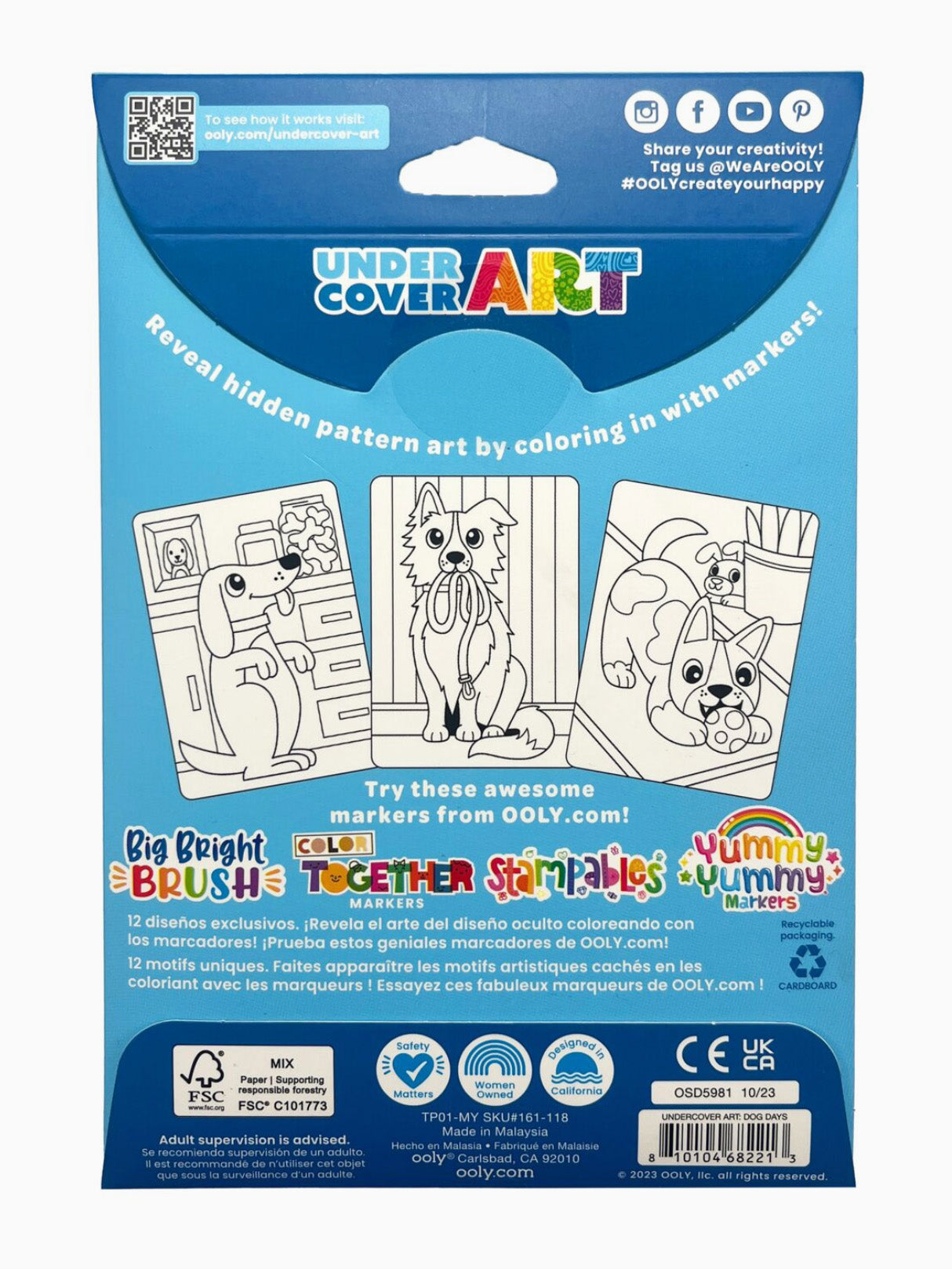 dog days undercover art coloring activity