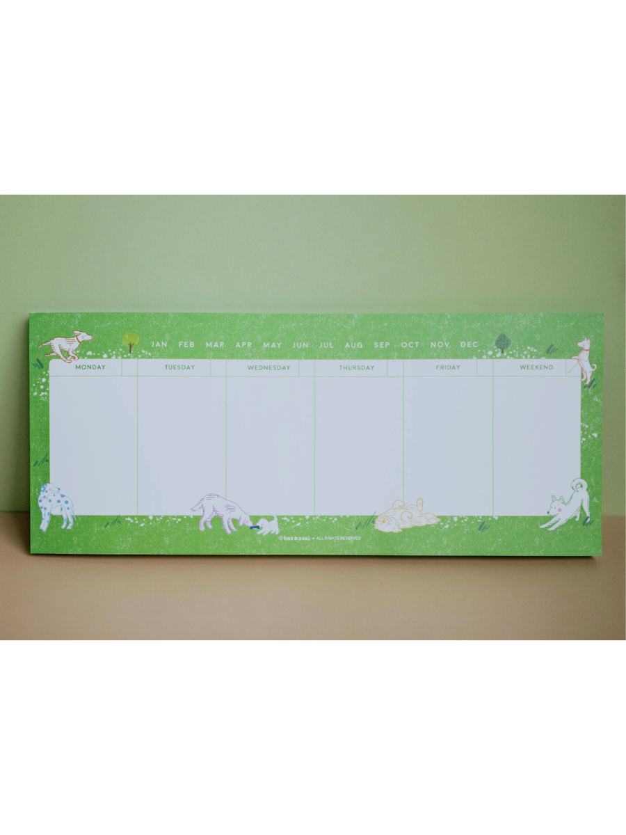 dog days weekly planner
