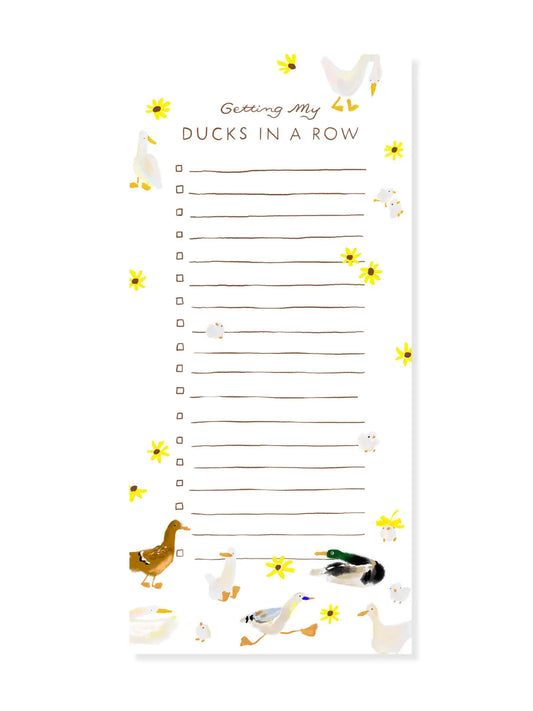 ducks in a row notepad