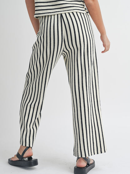 ebony stripes terrycloth pants