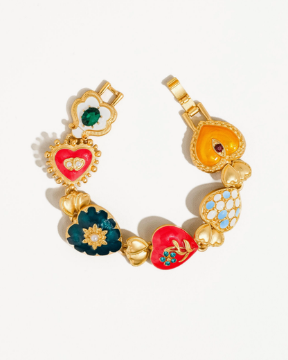 elysian 18k gold-plated heart bracelet