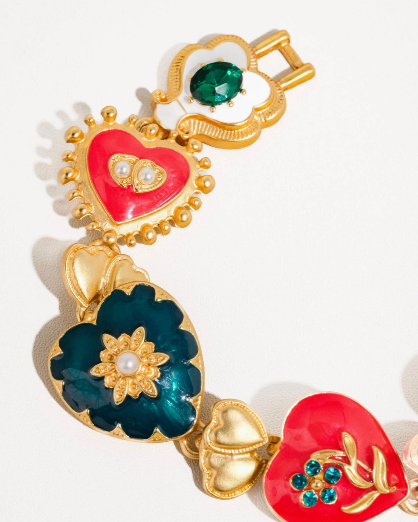 elysian 18k gold-plated heart bracelet