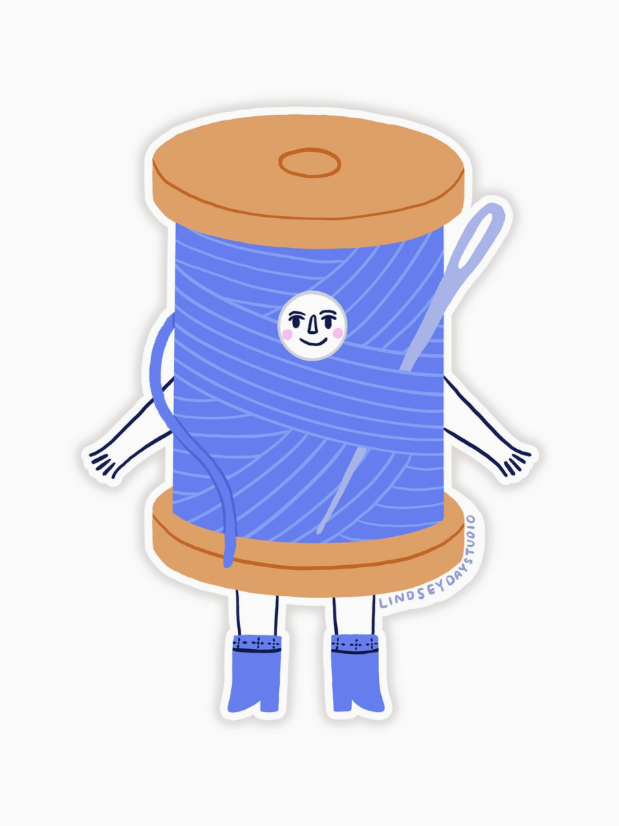 embroidery thread friend sticker