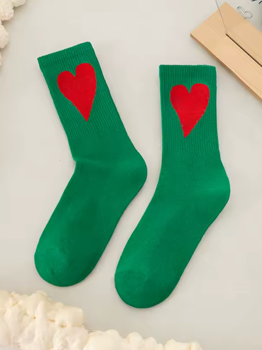 emerald heart socks