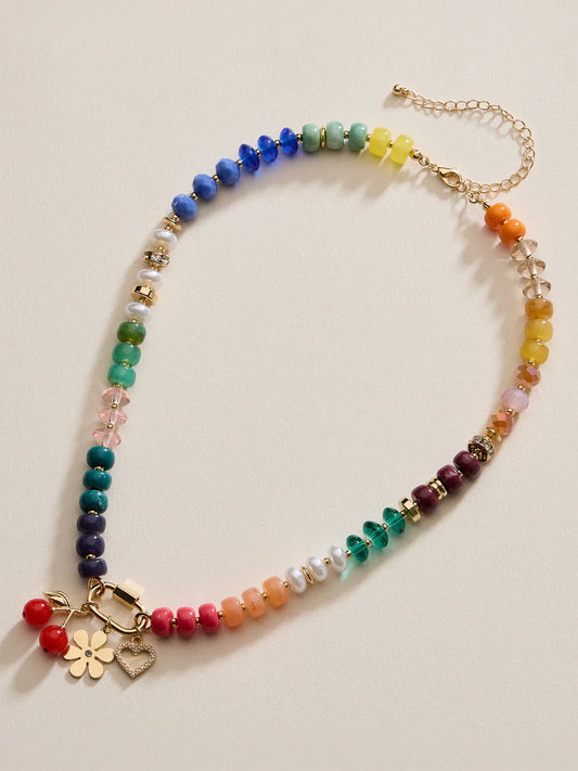 Emma Beaded Charm Necklace