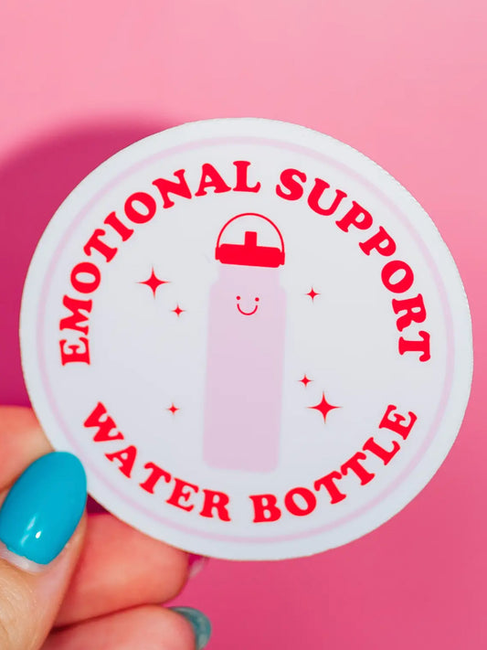 emotional support water bottle sticker