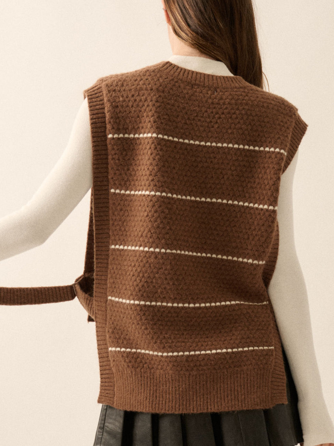 espresso knit sweater vest