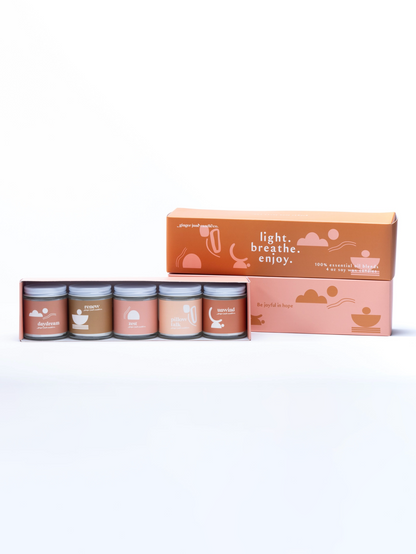 100% essential oil candle set
