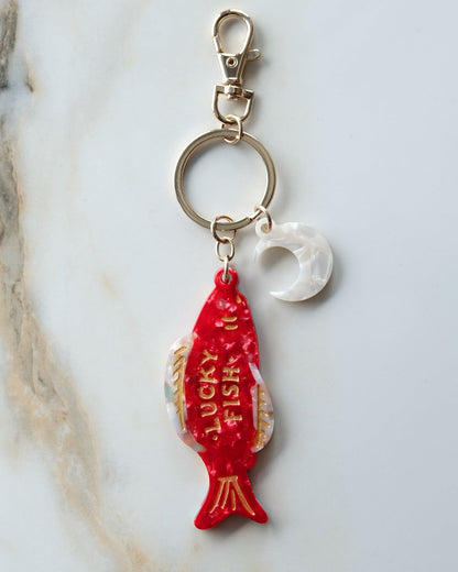 Good Fortune Fish Lucky Bag Charm