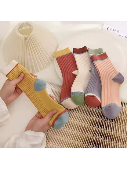 Fall Color Block Socks