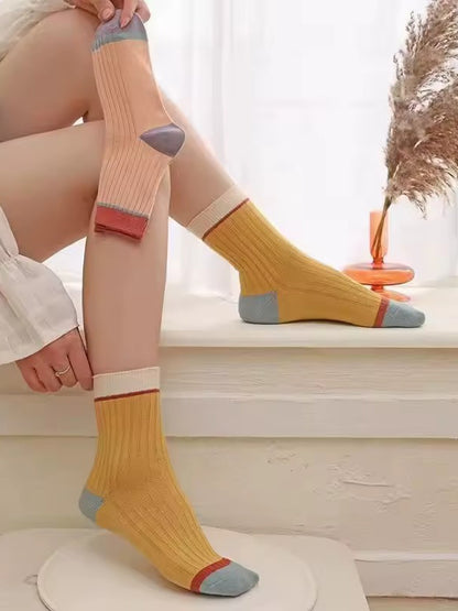Fall Color Block Socks