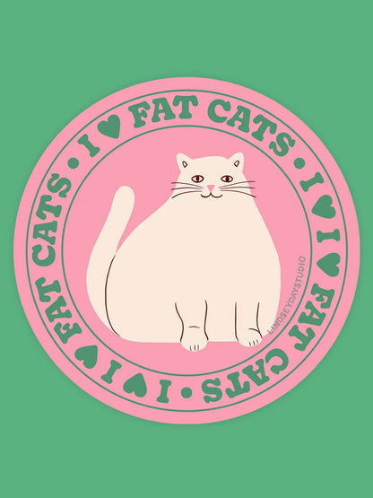 Fat cat sticker